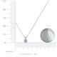 3 - Jassiel 4.00 mm Round Aquamarine Double Bail Solitaire Pendant Necklace 