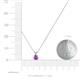 3 - Jassiel 4.00 mm Round Amethyst Double Bail Solitaire Pendant Necklace 