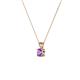 2 - Jassiel 4.00 mm Round Amethyst Double Bail Solitaire Pendant Necklace 