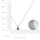 3 - Jassiel 4.00 mm Round Amethyst Double Bail Solitaire Pendant Necklace 