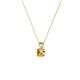 2 - Jassiel 4.00 mm Round Citrine Double Bail Solitaire Pendant Necklace 