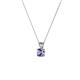 2 - Jassiel 4.00 mm Round Iolite Double Bail Solitaire Pendant Necklace 