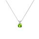 1 - Jassiel 4.00 mm Round Peridot Double Bail Solitaire Pendant Necklace 