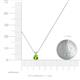 3 - Jassiel 4.00 mm Round Peridot Double Bail Solitaire Pendant Necklace 