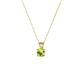 2 - Jassiel 4.00 mm Round Peridot Double Bail Solitaire Pendant Necklace 