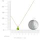 3 - Jassiel 4.00 mm Round Peridot Double Bail Solitaire Pendant Necklace 