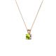2 - Jassiel 4.00 mm Round Peridot Double Bail Solitaire Pendant Necklace 