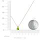 3 - Jassiel 4.00 mm Round Peridot Double Bail Solitaire Pendant Necklace 