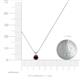 3 - Jassiel 4.00 mm Round Red Garnet Double Bail Solitaire Pendant Necklace 