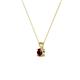 2 - Jassiel 4.00 mm Round Red Garnet Double Bail Solitaire Pendant Necklace 