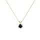 1 - Jassiel 4.00 mm Round Black Diamond Double Bail Solitaire Pendant Necklace 