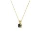 2 - Jassiel 4.00 mm Round Black Diamond Double Bail Solitaire Pendant Necklace 
