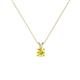 1 - Jassiel 4.00 mm Round Yellow Sapphire Double Bail Solitaire Pendant Necklace 