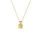 2 - Jassiel 4.00 mm Round Yellow Sapphire Double Bail Solitaire Pendant Necklace 