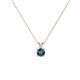 1 - Jassiel 4.00 mm Round Blue Diamond Double Bail Solitaire Pendant Necklace 