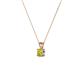 2 - Jassiel 4.00 mm Round Yellow Diamond Double Bail Solitaire Pendant Necklace 