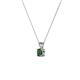 2 - Jassiel 4.00 mm Round Lab Created Alexandrite Double Bail Solitaire Pendant Necklace