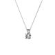 2 - Jassiel 4.00 mm Round Diamond Double Bail Solitaire Pendant Necklace 