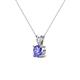 2 - Jassiel 5.80 mm Round Tanzanite Double Bail Solitaire Pendant Necklace 