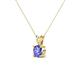 2 - Jassiel 5.80 mm Round Tanzanite Double Bail Solitaire Pendant Necklace 