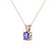 2 - Jassiel 5.80 mm Round Tanzanite Double Bail Solitaire Pendant Necklace 