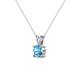 2 - Jassiel 5.80 mm Round Blue Topaz Double Bail Solitaire Pendant Necklace 