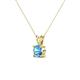 2 - Jassiel 5.80 mm Round Blue Topaz Double Bail Solitaire Pendant Necklace 