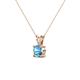 2 - Jassiel 5.80 mm Round Blue Topaz Double Bail Solitaire Pendant Necklace 