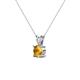 2 - Jassiel 5.80 mm Round Citrine Double Bail Solitaire Pendant Necklace 