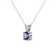 2 - Jassiel 5.80 mm Round Iolite Double Bail Solitaire Pendant Necklace 