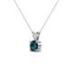 2 - Jassiel 5.80 mm Round Blue Diamond Double Bail Solitaire Pendant Necklace 