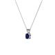 2 - Jassiel 4.50 mm Round Blue Sapphire Double Bail Solitaire Pendant Necklace 