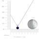 3 - Jassiel 4.50 mm Round Blue Sapphire Double Bail Solitaire Pendant Necklace 