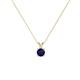 1 - Jassiel 4.50 mm Round Blue Sapphire Double Bail Solitaire Pendant Necklace 