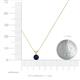3 - Jassiel 4.50 mm Round Blue Sapphire Double Bail Solitaire Pendant Necklace 