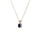 2 - Jassiel 4.50 mm Round Blue Sapphire Double Bail Solitaire Pendant Necklace 
