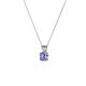 2 - Jassiel 4.50 mm Round Tanzanite Double Bail Solitaire Pendant Necklace 