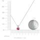 3 - Jassiel 4.50 mm Round Pink Tourmaline Double Bail Solitaire Pendant Necklace 