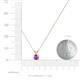 3 - Jassiel 4.50 mm Round Amethyst Double Bail Solitaire Pendant Necklace 