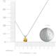 3 - Jassiel 4.50 mm Round Citrine Double Bail Solitaire Pendant Necklace 