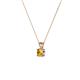2 - Jassiel 4.50 mm Round Citrine Double Bail Solitaire Pendant Necklace 