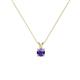 1 - Jassiel 4.50 mm Round Iolite Double Bail Solitaire Pendant Necklace 