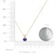 3 - Jassiel 4.50 mm Round Iolite Double Bail Solitaire Pendant Necklace 