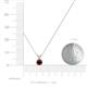 3 - Jassiel 4.50 mm Round Red Garnet Double Bail Solitaire Pendant Necklace 