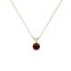 1 - Jassiel 4.50 mm Round Red Garnet Double Bail Solitaire Pendant Necklace 