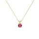 1 - Jassiel 4.50 mm Round Rhodolite Garnet Double Bail Solitaire Pendant Necklace 