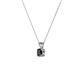 2 - Jassiel 4.50 mm Round Black Diamond Double Bail Solitaire Pendant Necklace 