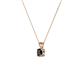 2 - Jassiel 4.50 mm Round Black Diamond Double Bail Solitaire Pendant Necklace 