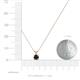 3 - Jassiel 4.50 mm Round Black Diamond Double Bail Solitaire Pendant Necklace 