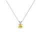 1 - Jassiel 4.50 mm Round Yellow Sapphire Double Bail Solitaire Pendant Necklace 